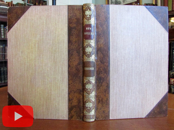 Gessner New Idylles 1776 London Diderot Hooper leather illustrated lit classic