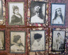 Beautiful women 1890-1915 real photo mini cards on marbled paper lot x 15