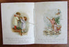 Chromolithography ephemera lot x 12 items booklets color printing flowers