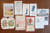 Advertising c.1880-1920 ephemera lot x 10 items colorful promotional paper
