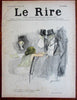 Toulouse-Lautrec March 1896 color litho art Le Rire issue Chocolat dans un bar