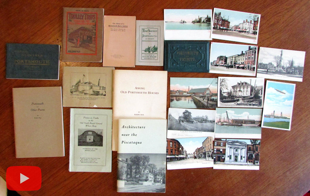 Portsmouth New Hampshire c.1900-1930 Lot x 20 items illustrated views booklets