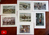 Napoleon Napoleonic wars c.1900 lot x 7 color prints military society