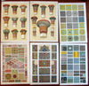 Owen Jones c.1856 Grammar Ornament Egypt Persia Byzantine lot x 6 prints