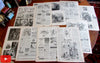 African Americans in Popular Press 1866-1885 Lot x 10 printed sheets comic