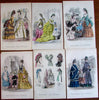 Children in Fashion Illustration c.1860-70 America 6 old prints women dresses
