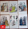 Children in Fashion Illustration c.1860-70 America 6 old prints women dresses