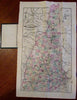 New Hampshire by D.L. Guernsey pocket map c. 1874 hand colored rare Lloyd