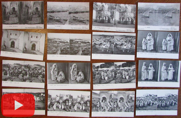 North Africa Morocco Algiers stereview postcards c. 1905-20 lot x 16 ethnic views