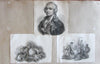 Allegorical Goddesses old print collection 8 images c.1810-30's cherubs