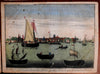 Holland Netherlands Nederland 1790's birds-eye views x 4 Amsterdam Dordrecht Hague