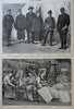 Chicago Baseball Club Riverboat Scene Harper's newspaper 1885 Fire Dept.