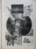 Chicago Baseball Club Riverboat Scene Harper's newspaper 1885 Fire Dept.