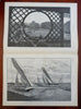 Lawn Tennis at Newport Racing Harper's Gilded Age newspaper 1885 complete issue