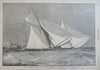 America Cup Yachting Race Harper's Gilded Age newspaper 1885 Cricket Nast China