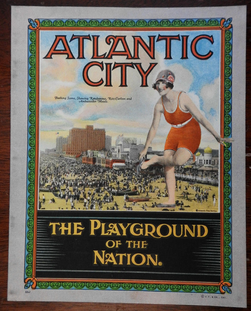 Atlantic City NJ Beach Playground of Nation c. 1920-30's souvenir photo album