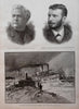 President Arthur Adirondack Logging Wisc. Harper's 1885 Coney Island storm issue