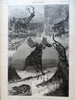 President Arthur Adirondack Logging Wisc. Harper's 1885 Coney Island storm issue