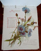 Mizpah Calendar 1898 Lover's Gift Souvenir Chromolithographed floral prints