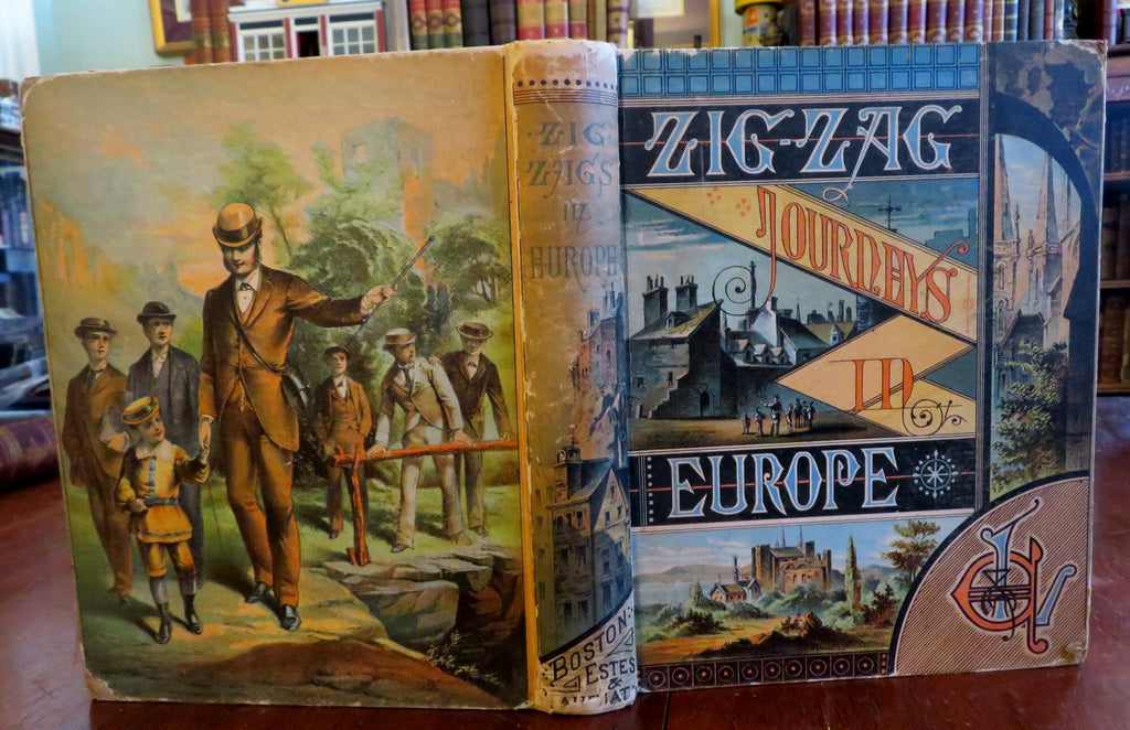 Zigzag Journeys in Europe 1883 Hezekiah Butterworth illustrated book w/ map