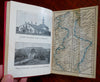 Volga River Travel Guide Russian Empire Pre WWI 1909 rare tourist book 12 maps