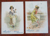 Chocolate Schulyer's Cards Lot x 10 1880's Chromolithographed Promotional Items