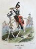 French Military Uniforms Cadets Camp Followers Cavalry c. 1850 Lot x 10 prints