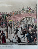 Ice Skating Winter Scene St. Ives Race Carriage Crowd Scene 1823 aquatint print