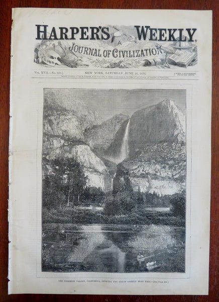 Yosemite Valley Cornell University views Harper's 1873 issue Modoc Indians