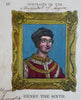 War of the Roses Kings York Lancaster Tudor Richard II 1830 Lot x 5 color prints