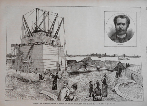 Statue of Liberty Foundation Harper's newspaper 1885 Brooklyn Railway issue