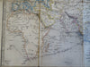 World Map noting nautical ship voyage c. 1850 Wyld linen backed map w/ slip case