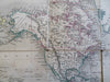 World Map noting nautical ship voyage c. 1850 Wyld linen backed map w/ slip case