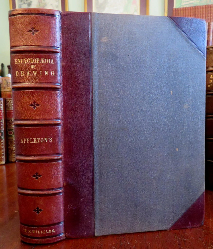 Drawing Encyclopedia Mechanics Architecture Topography 1869 Appleton leather