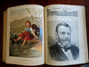 Frank Leslie's 1885 Popular Monthly Periodical rare leather book illustrated