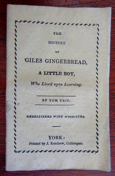 Giles Gingerbread Children's Story c. 1830's illustrated ABC juvenile chap book