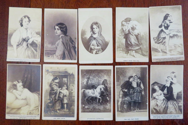 Carte de Vistes Lot x 10 Women Portraits Horses c. 1870-90's albumen photos
