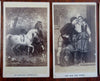 Carte de Vistes Lot x 10 Women Portraits Horses c. 1870-90's albumen photos