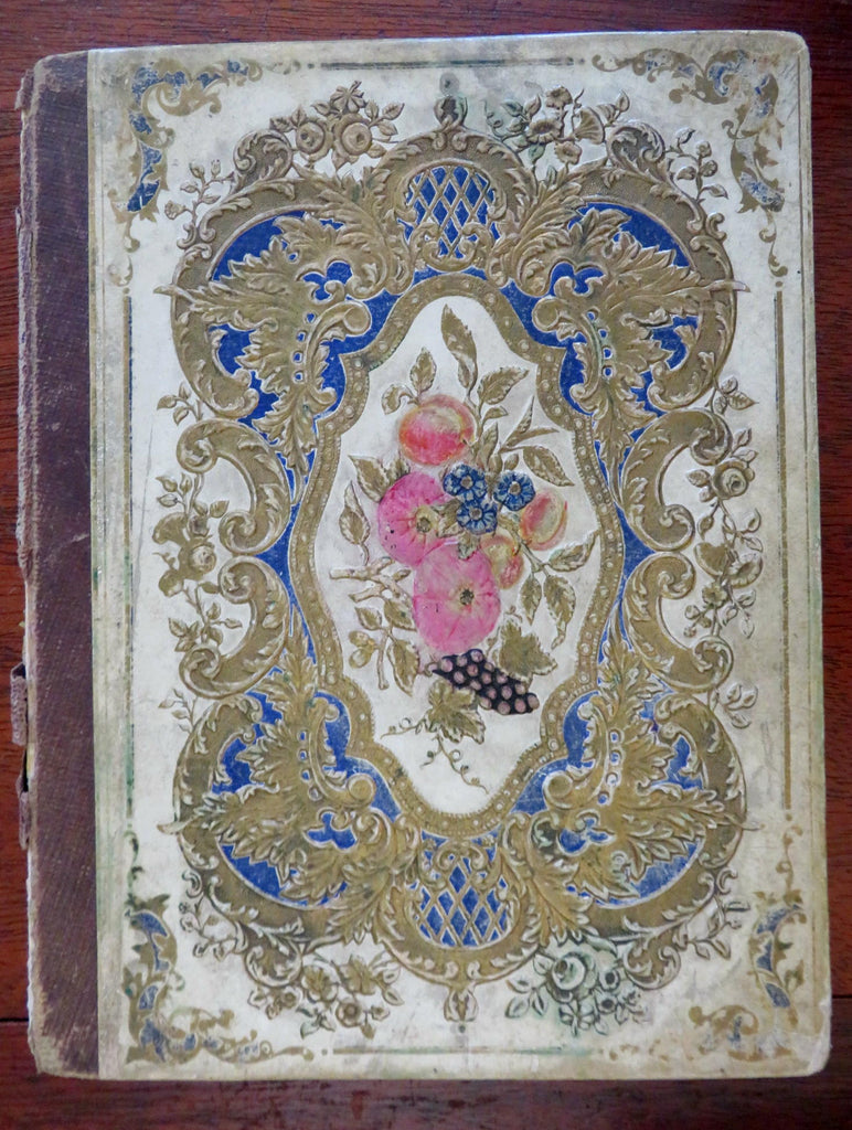 Scrapbook Poetry Valentines Floral Prints 1852 pictorial souvenir keepsake album