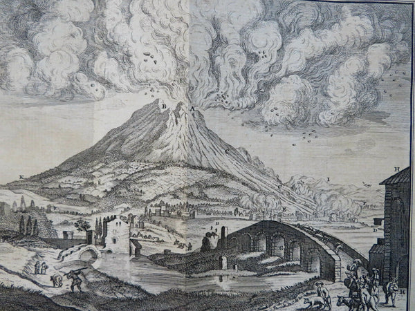 Mt. Vesuvius Italy Eruption Italia Italy Volcano 1750 engraved prospect view