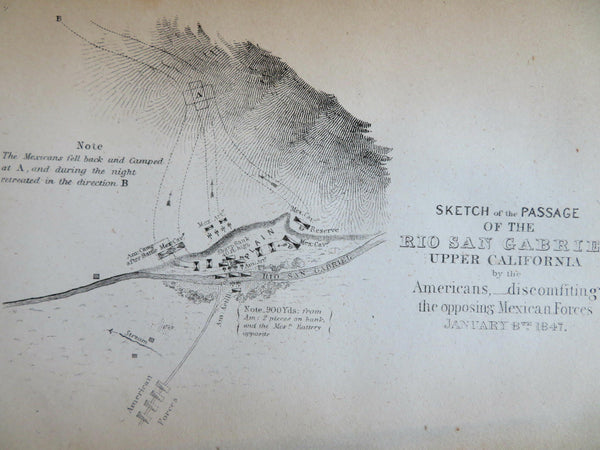 Battle Rio San Gabriel Los Angeles California 1848 Mexican-American battle plan