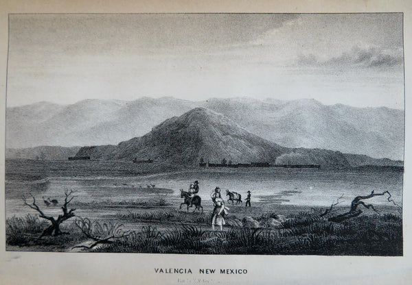 Valencia New Mexico Emory Expedition Western U.S. 1848 lithographed view print