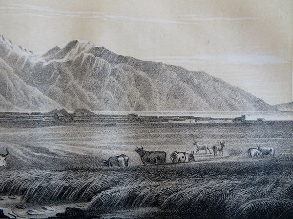 Great Salt Lake City 1853 Utah lithographed landscape Northern View print