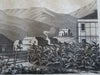 Salt Lake City Bowery Mint & President's House 1853 Utah lithographed print