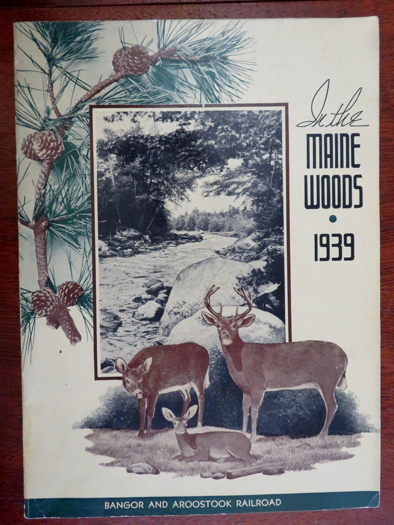 In the Maine Woods Promotional Sportsman's Guide 1939 illustrated book w/ lg map