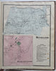 Franklin County Massachusetts Atlas 1871 F.W. Beers complete atlas 36 folio maps