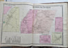 Franklin County Massachusetts Atlas 1871 F.W. Beers complete atlas 36 folio maps