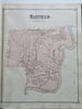 Hampshire County Massachusetts 1873 F.W. Beers Complete Atlas 35 Township Maps