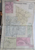 Hampshire County Massachusetts 1873 F.W. Beers Complete Atlas 35 Township Maps