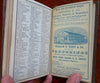 Boston Almanac for 1851 Period Advertising City Guide w/ folding city map